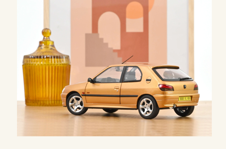 modellino auto scala 1/18 Peugeot 306 S16 oro modellini della norev