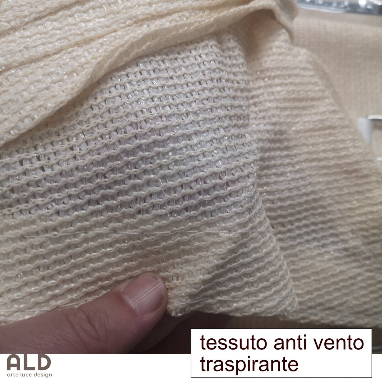 vela tenda ombreggiante parasole triangolare beige da giardino 3,6x3,6x3,6 metri