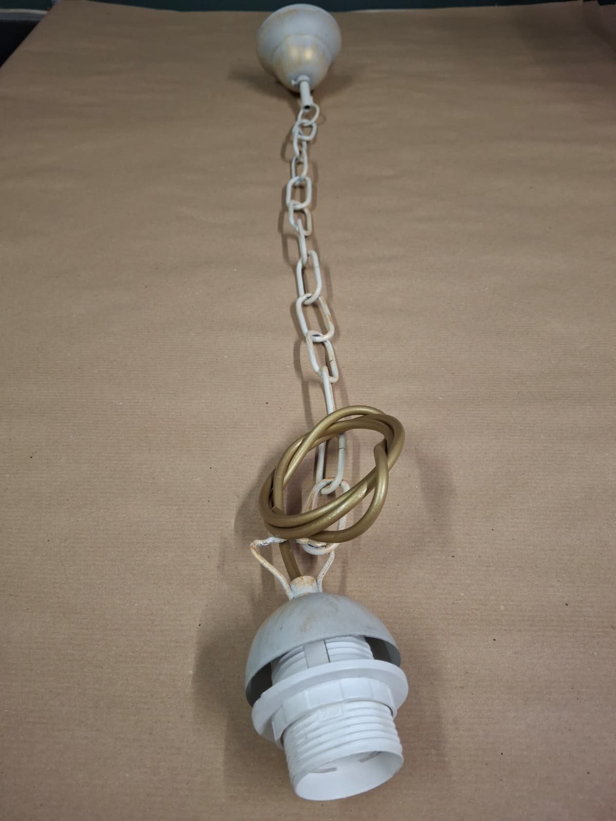 catena in metallo avorio e oro per sospensione moderna ricambio lampadario E27