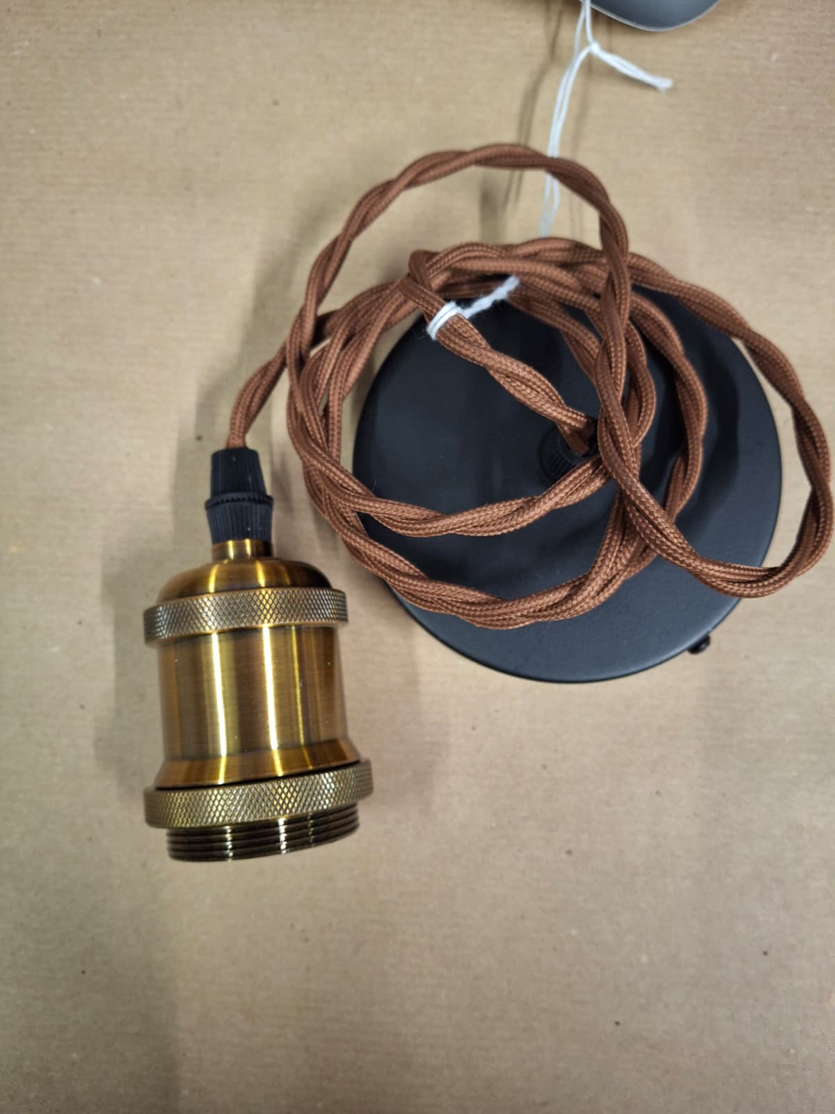 Sospensione vintage bronzo ricambio lampadario porta lampada E27 per vetri