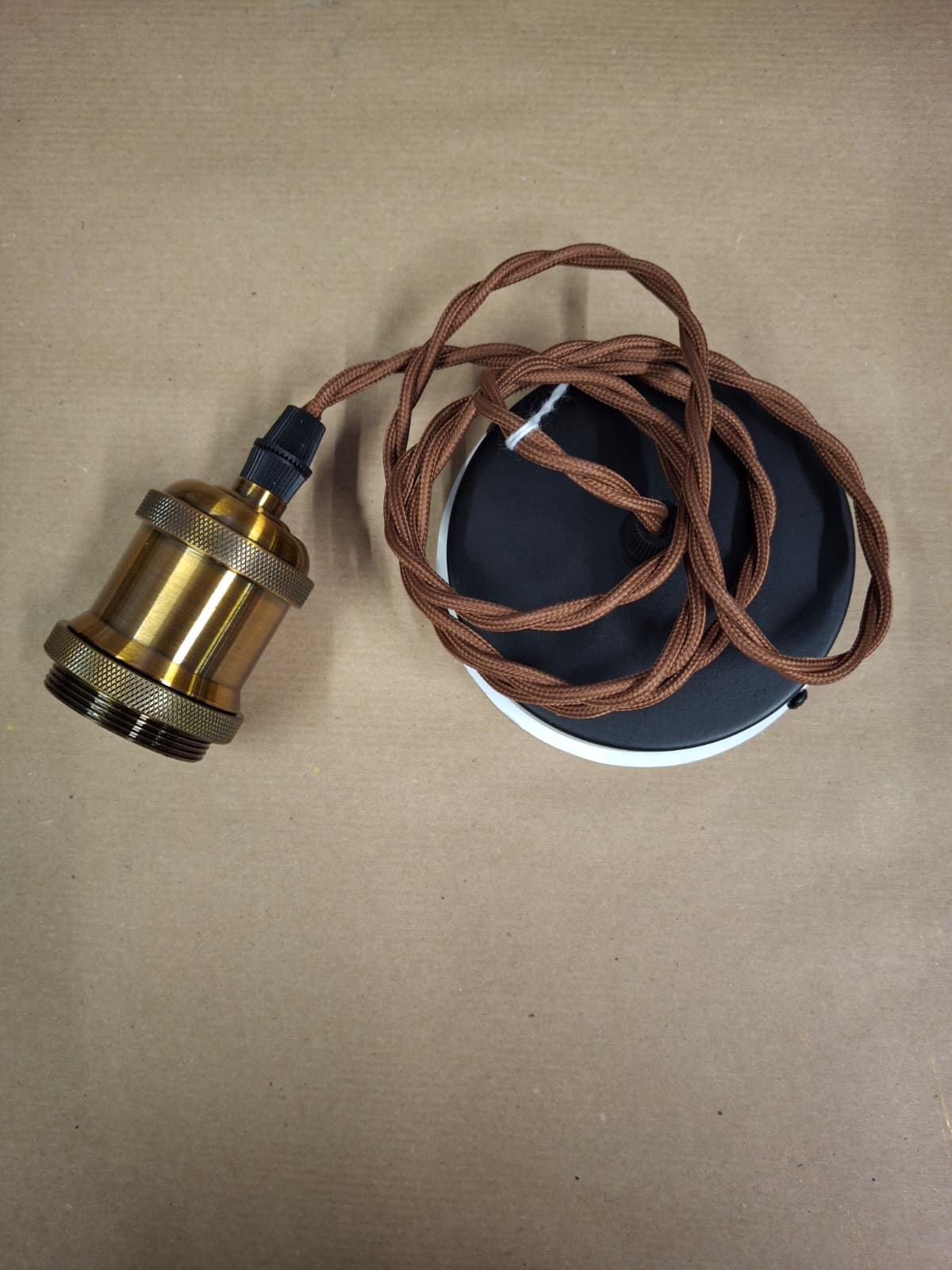 Sospensione vintage bronzo ricambio lampadario porta lampada E27 per vetri