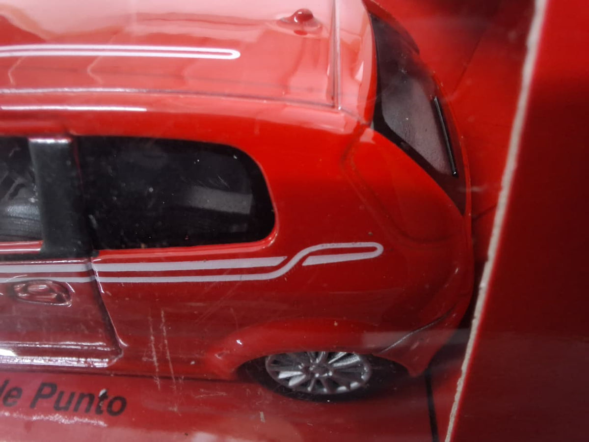modellino auto scala 1/43 fiat grande punto banda bianca modellini  welly