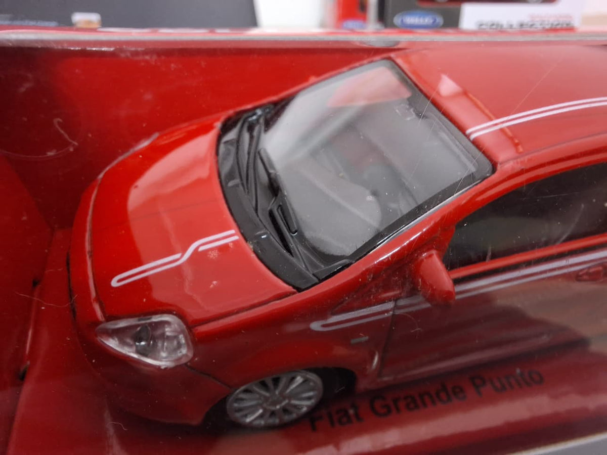 modellino auto scala 1/43 fiat grande punto banda bianca modellini  welly