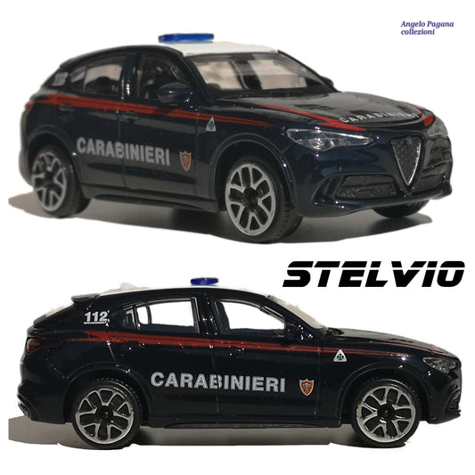 auto modellino 1:43 alfa romeo Stelvio carabinieri della bburago modello statico