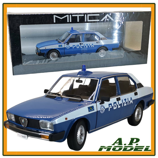 modellino auto 1:18 alfa romeo alfetta 2000 del 1978 della polizia modellini