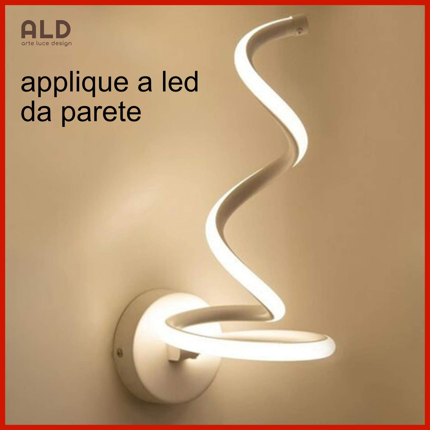 Applique led moderno da parete per bagno corridoio soggiorno cucina salone