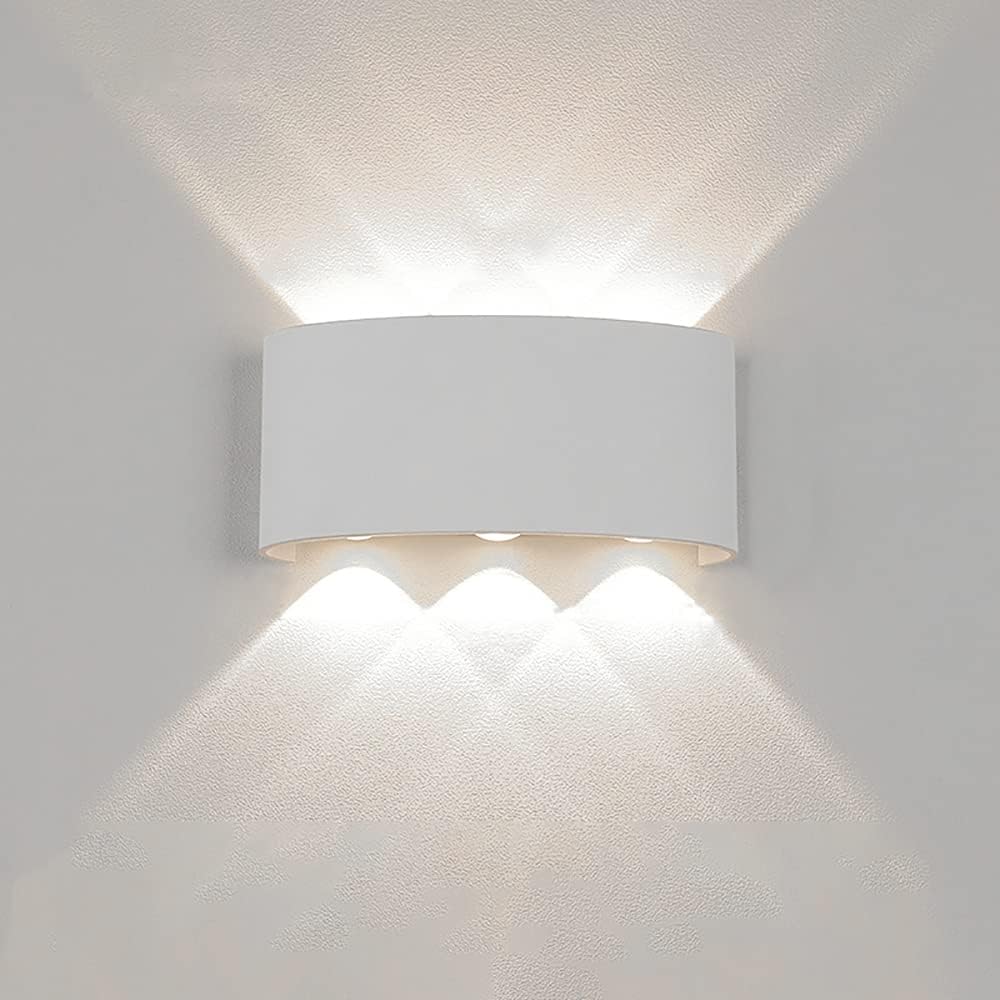 Applique led bianco da esterno lampada da parete giardino IP65 doppia emissione