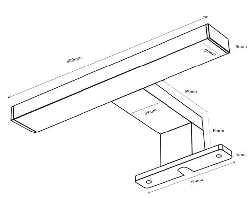 Lampada led da specchio spot moderno da bagno applique bianco  per interno 6w