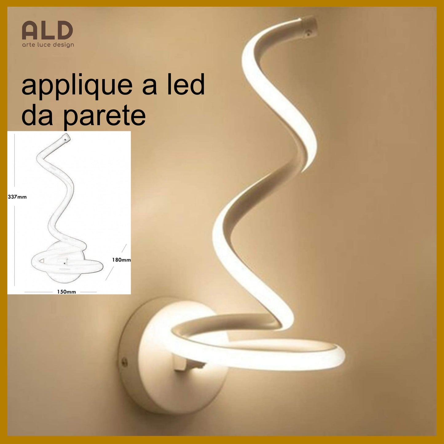 Applique led moderno da parete per bagno corridoio soggiorno cucina salone