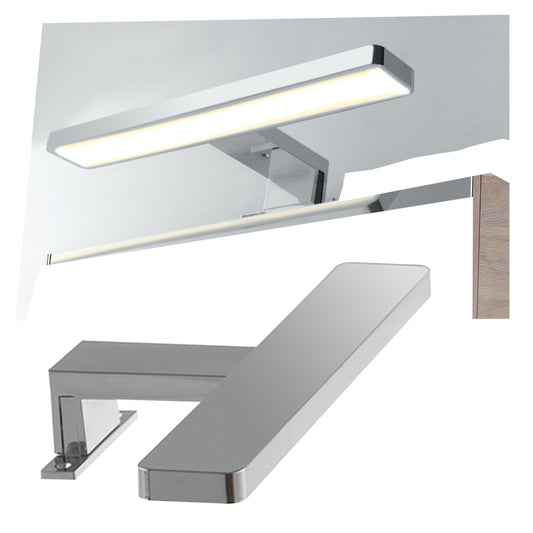 Applique led bagno lampada per specchio doppio sistema di fissaggio spot  5w