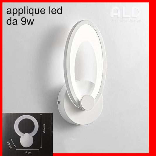 Applique bianco a LED moderno da parete corridoio camera da letto ingresso bagno