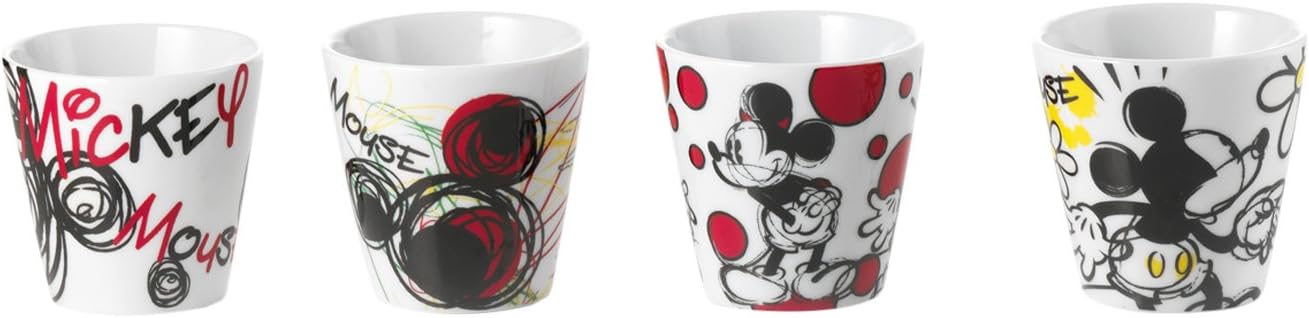 Set bicchierini da caffè in ceramica Walt Disney topolino collezione Egan