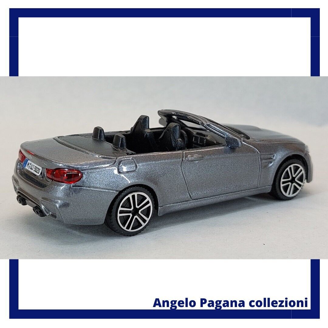 modellino auto scala 1:43 bmw m4 cabrio macchinine da collezione diecast nuova