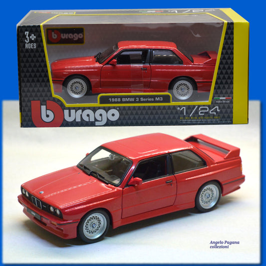 modellini auto vintage 1.24 modellino BMW M3 serie 3 e30 del 1988 burago