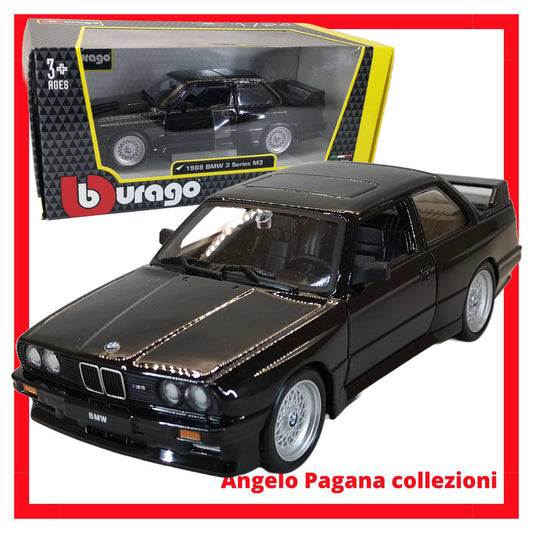 modellini auto vintage 1.24 modellino BMW M3 serie 3 e30 del 1988 burago diecast