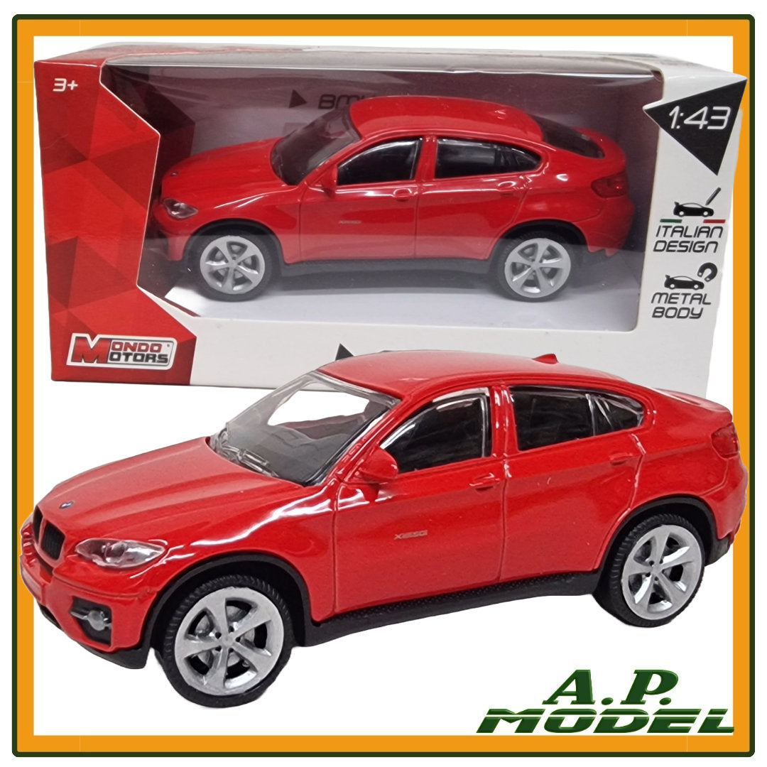 modellino auto 1/43 bmw x6 modellini da collezione suv della mondo motors 1:43