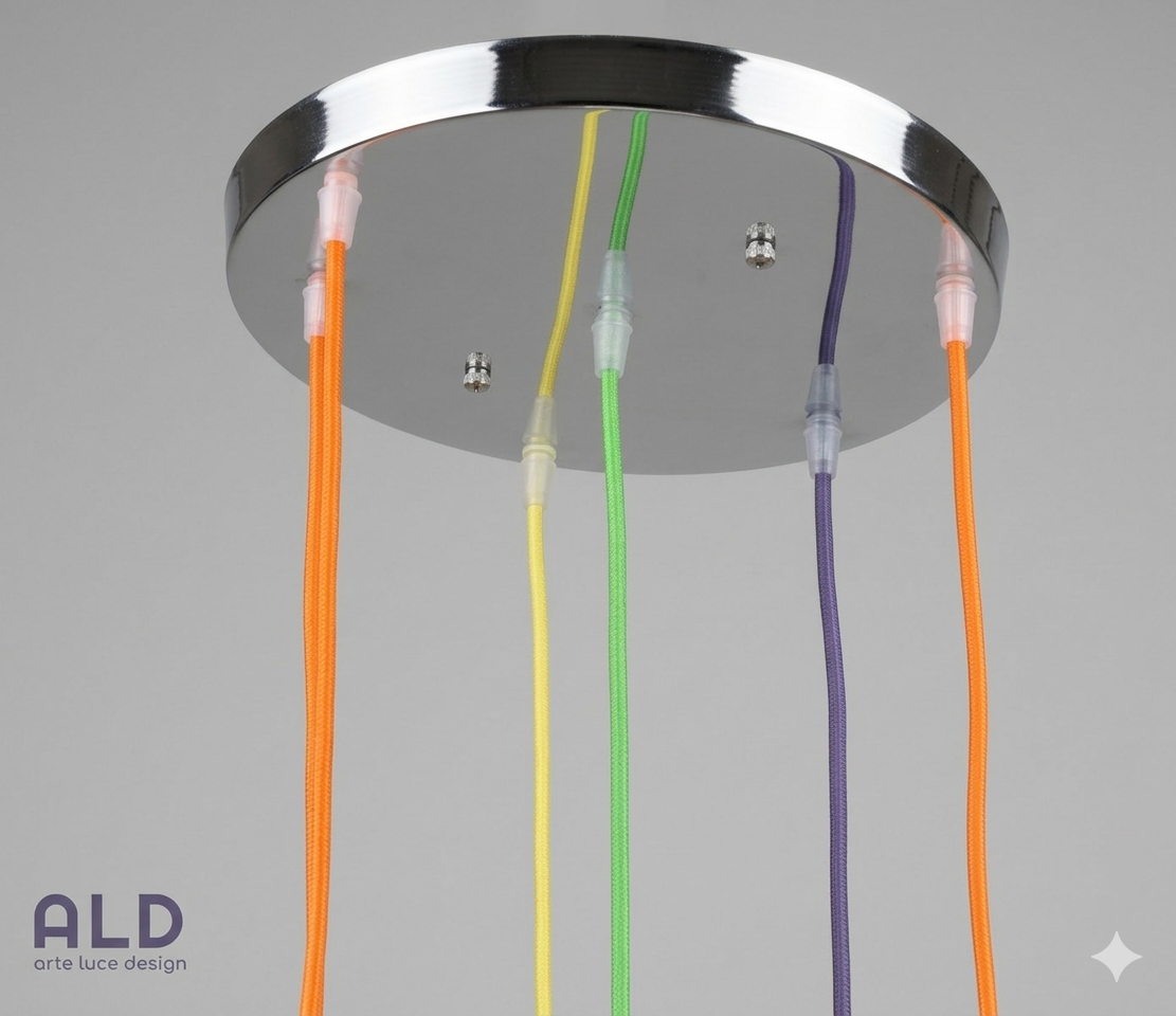 Lampadario a sospensione con ellissi regolabili per cameretta bambino ragazzo