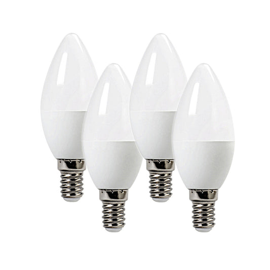 10PZ Lampadina LED CANDELA e14 6w A+ luce calda 3000k lampadine KIT 10 pezzi