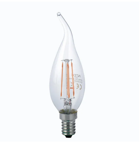 Lampadina LED  a candela  3w luce calda 3000k attacco e14 classe A+