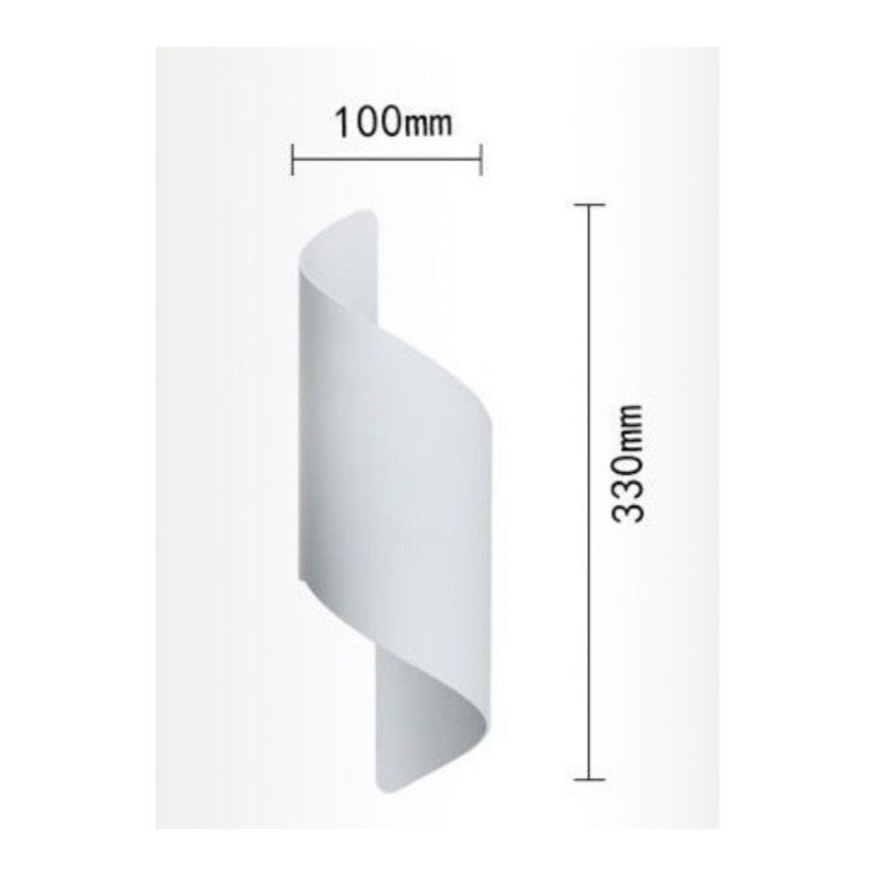 Applique bianco moderno da parete doppia emissione per corridoio camera da letto