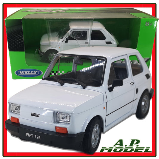 modellino auto scala 1/21 fiat 126 della welly modellini da collezione 1/24