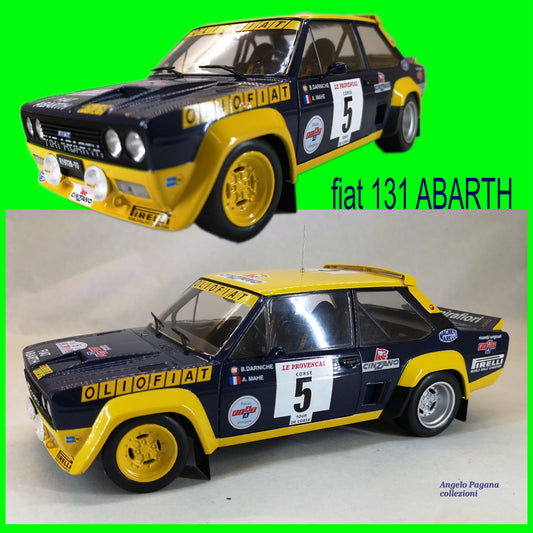 modellino auto 1:18 fiat 131 mirafiori abarth tour de corse 1977 della solido