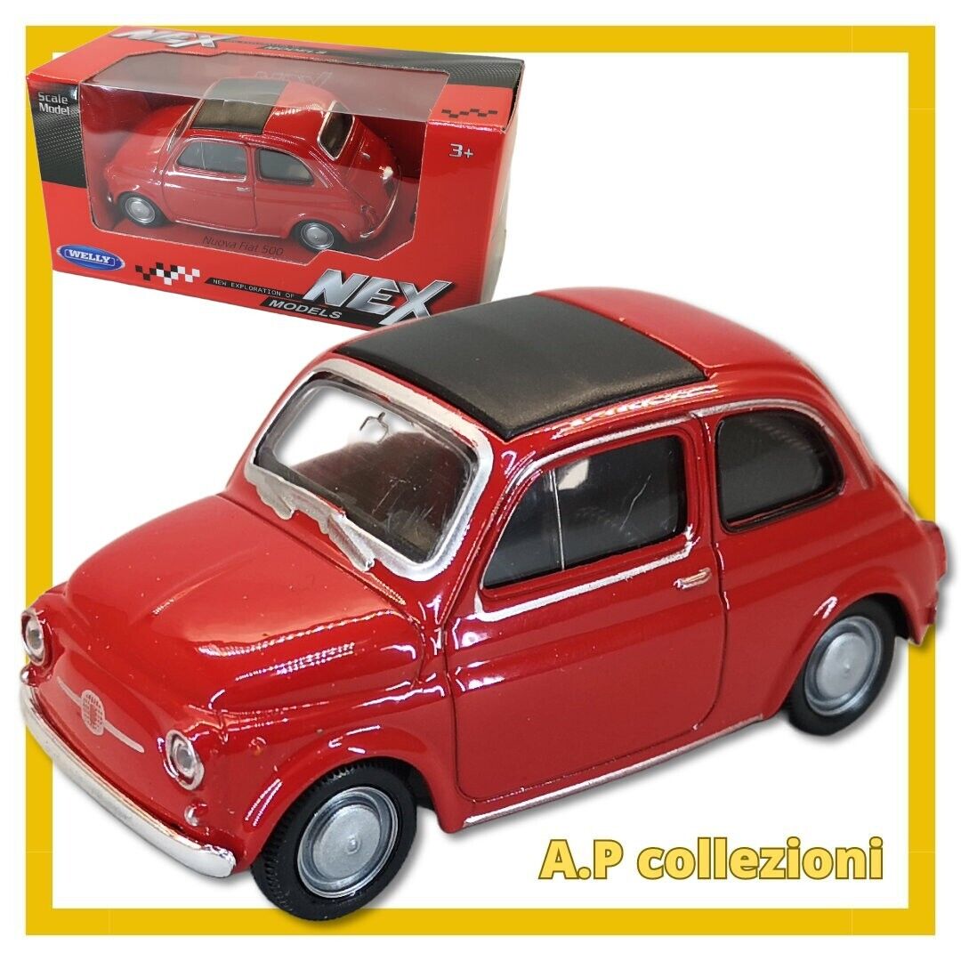 modellino auto scala 1/43 fiat 500 cinquecento macchinina modellini della welly