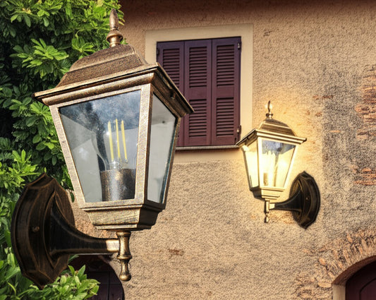 lanterna esterno applique classico da muro in alluminio lampada e27