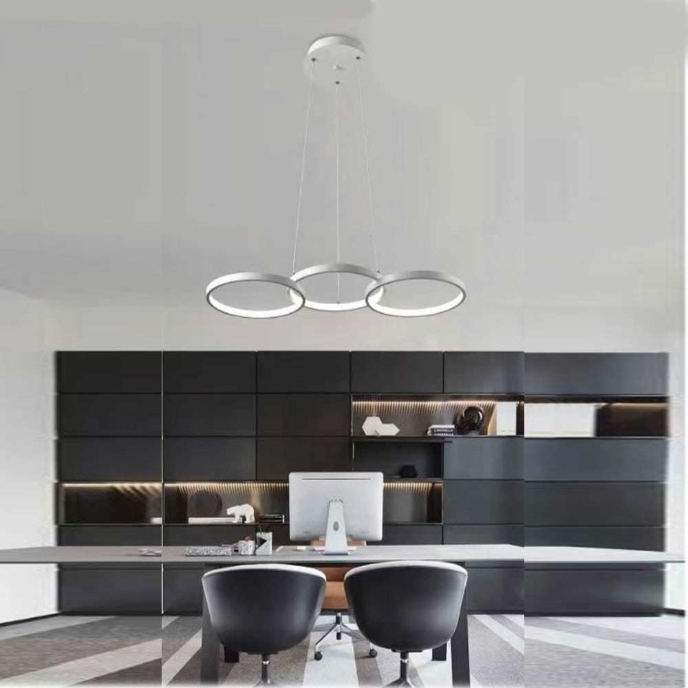 Sospensione led lampadario moderno a 3 cerchi per salone cucina negozio