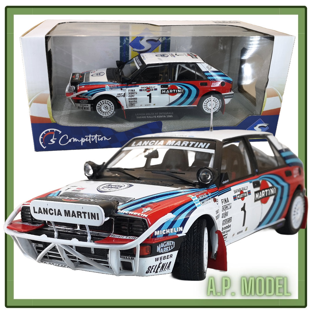 modellino auto 1:18 lancia delta hf integrale safari Rallye kenya rally 1991