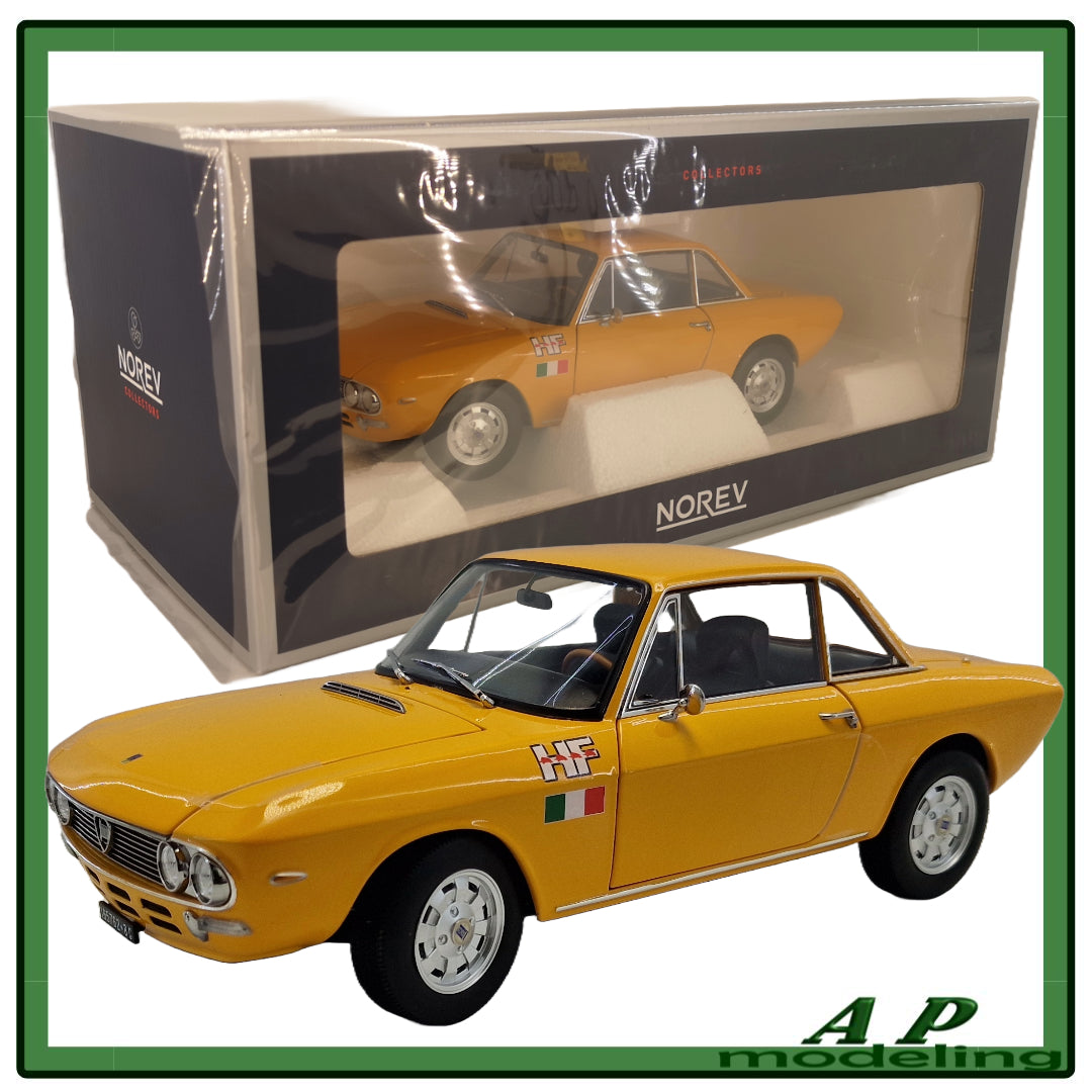 modellino auto 1:18 lancia fulvia HF 1600 del 1971 orange limited edition norev