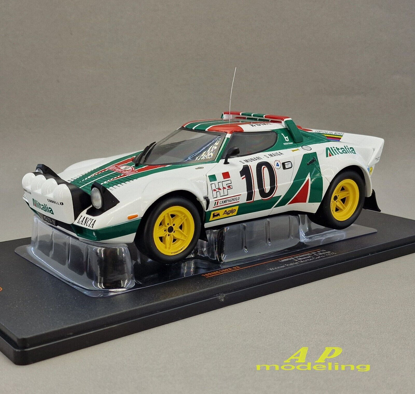 modellino auto scala 1/18 lancia stratos HF rallye monte carlo del 1976 modelcar