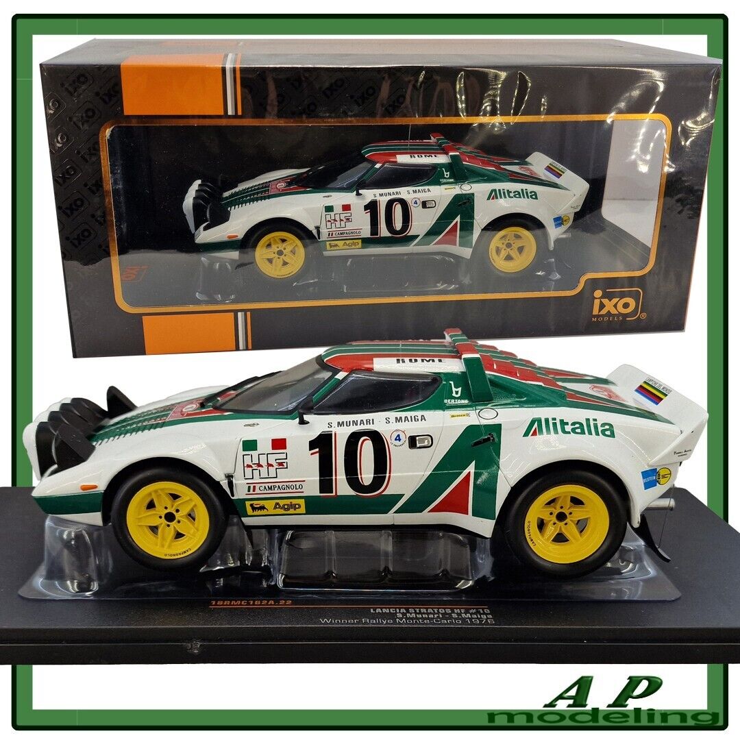 modellino auto scala 1/18 lancia stratos HF rallye monte carlo del 1976 modelcar