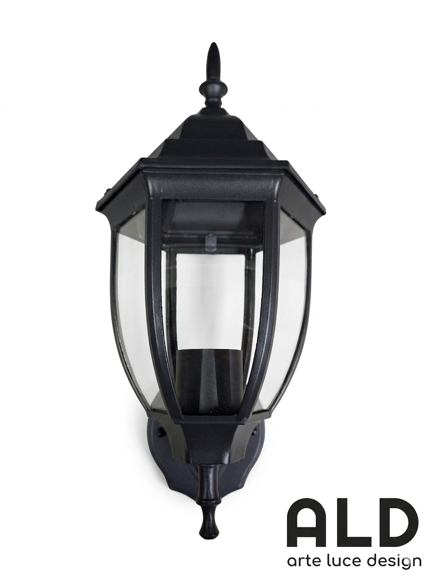 lanterna esterno rustico applique classico grande da muro in alluminio lampada e27  WS