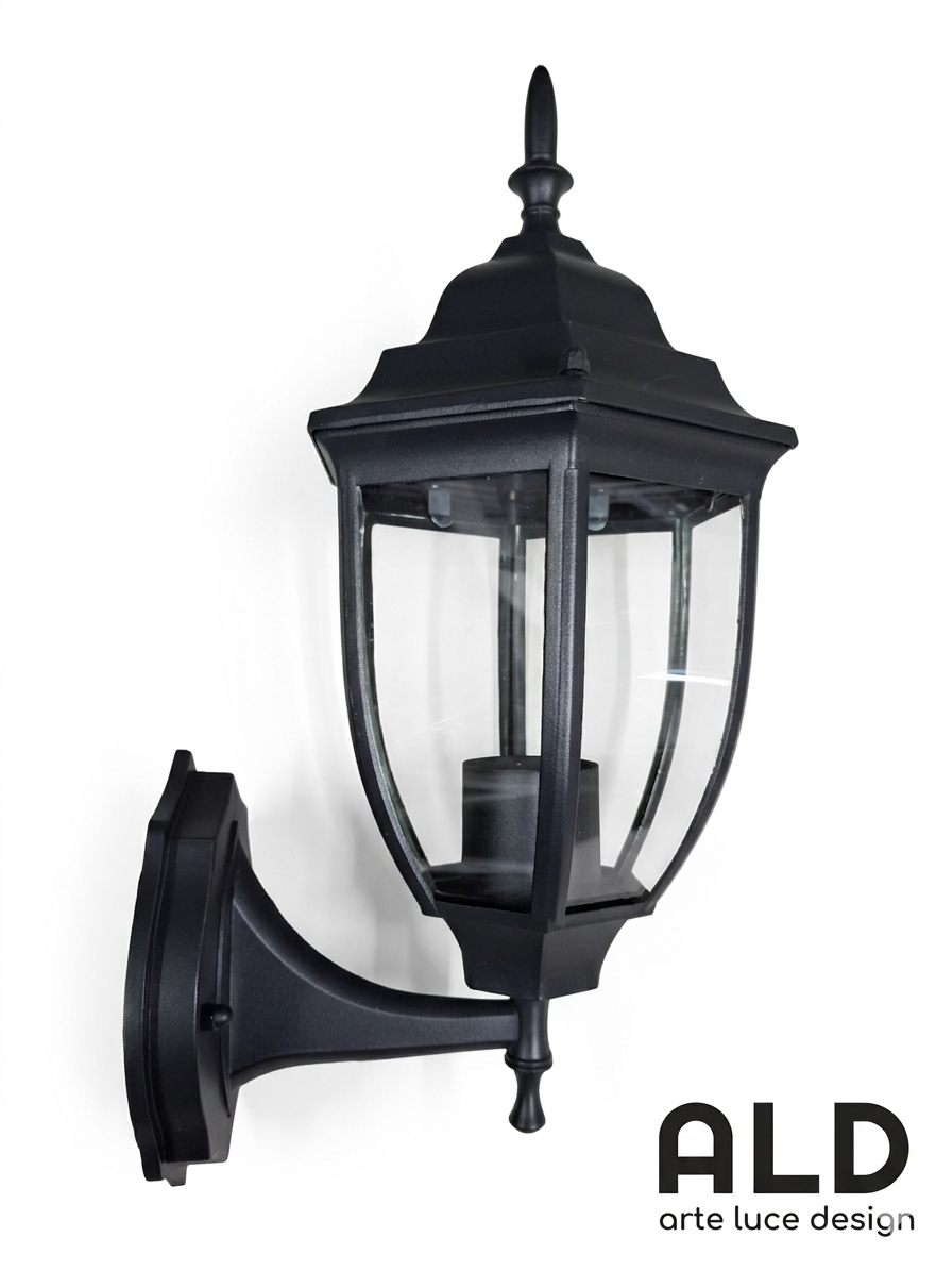 lanterna esterno rustico applique classico grande da muro in alluminio lampada e27  WS