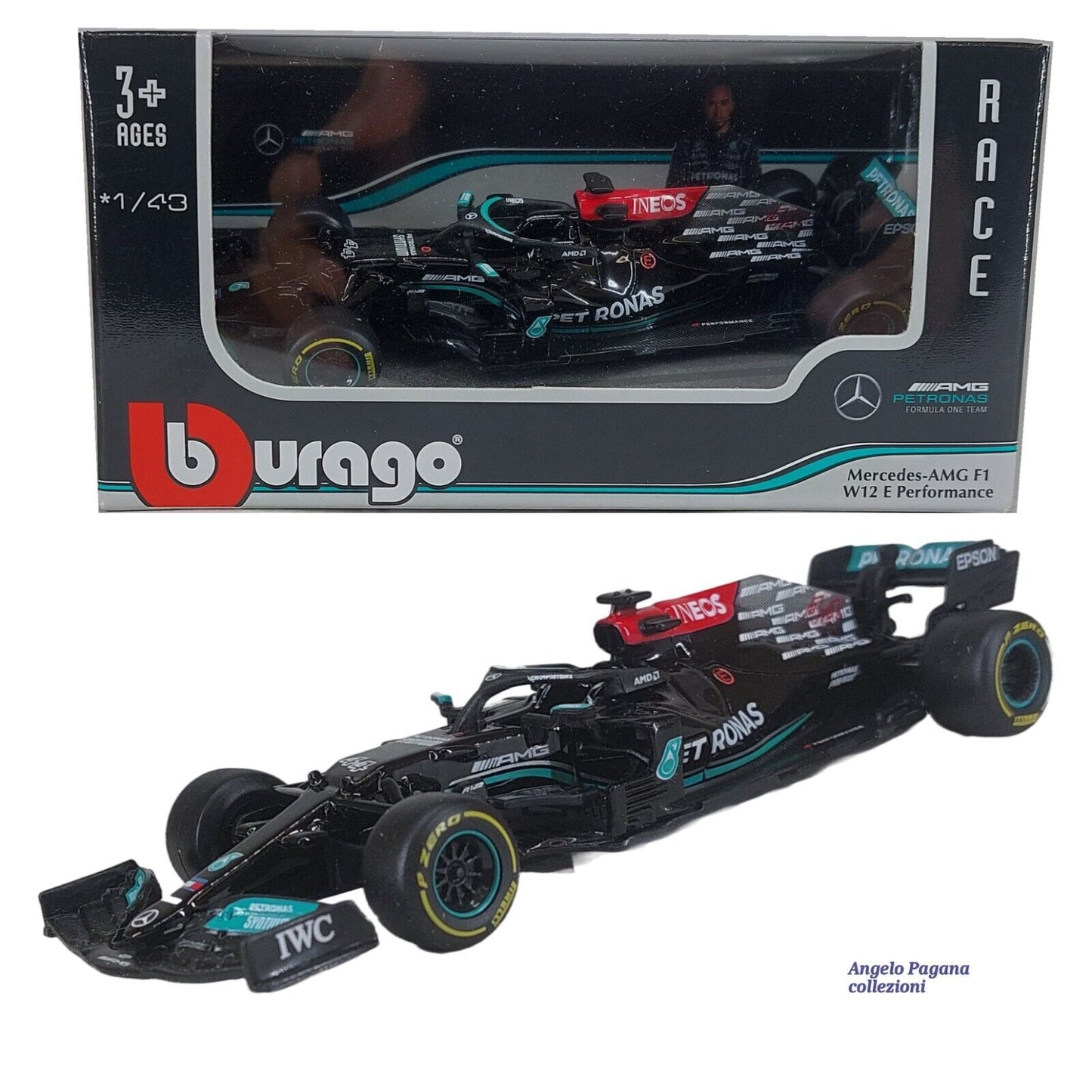 modellino auto scala 1:43 mercedes amg f1 w12 e performance modellini formula 1