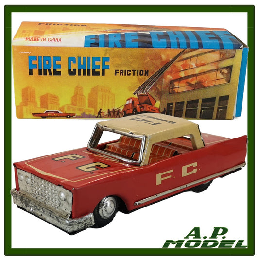 modellino auto in latta vintage modellini vigili del fuoco car fire shief