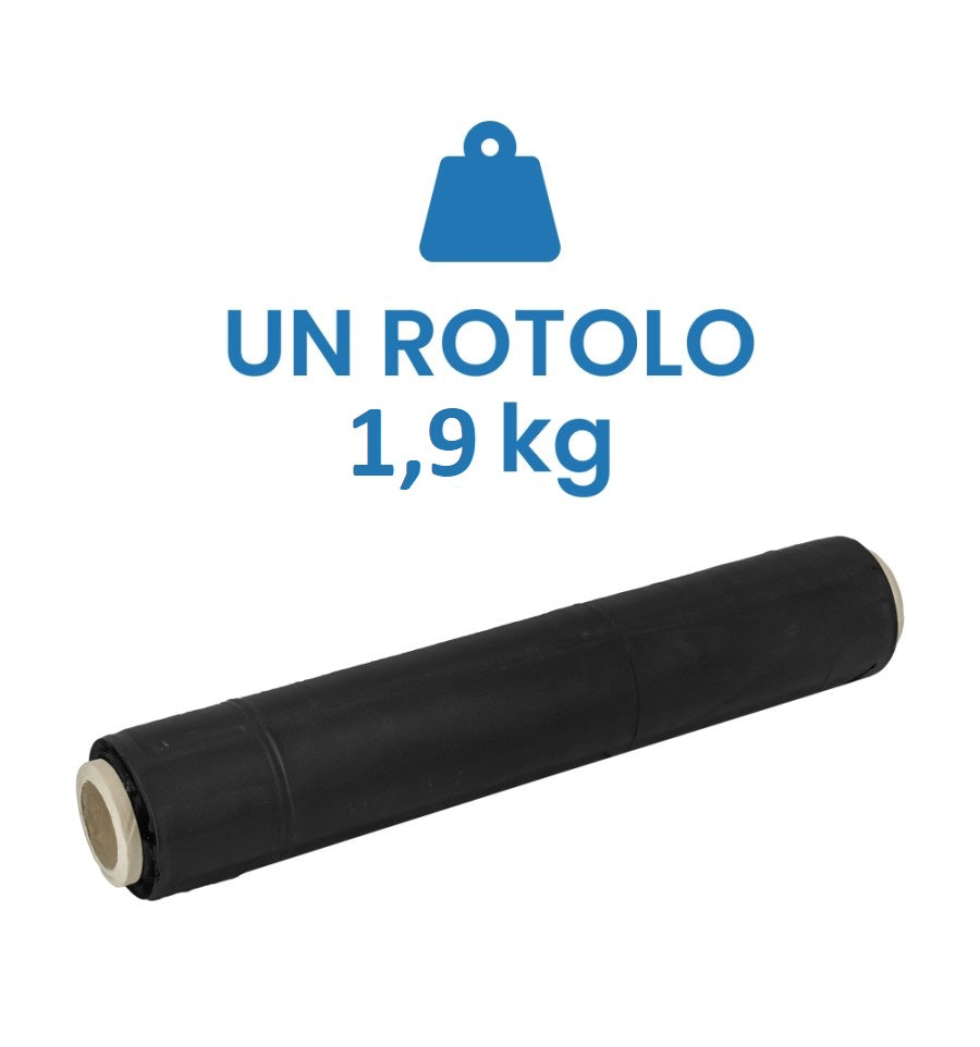 Pellicola nera da imballaggio Film Estensibile Nero bobina per Imballaggi 1,9kg