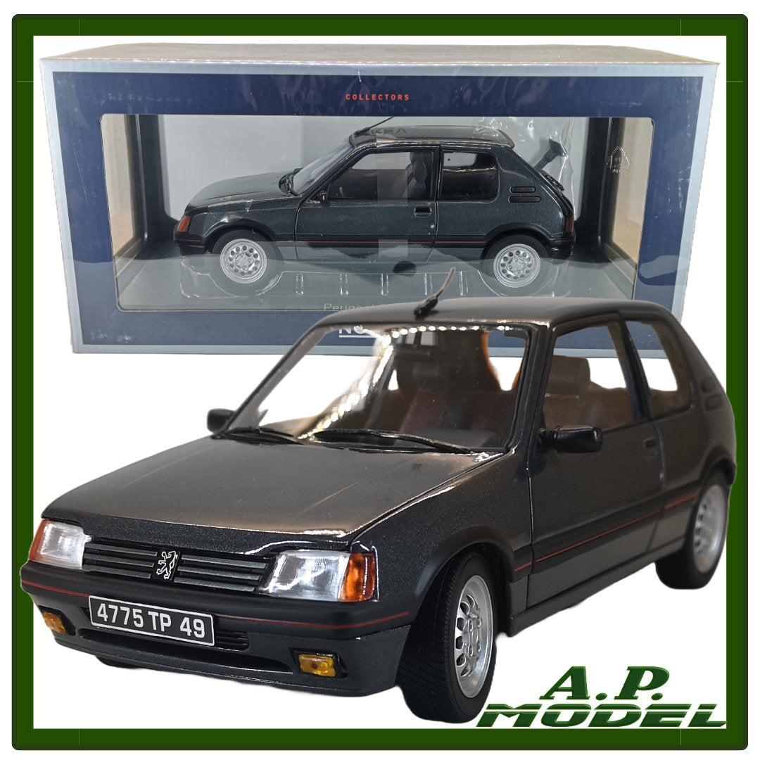 modellino auto 1:18 Peugeot 205 1.6 gti del 1988 modellini diecast della norev