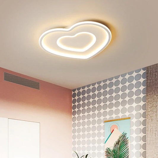 Plafoniera moderna LED cuore da soffitto per camera da letto cameretta ragazza USATO