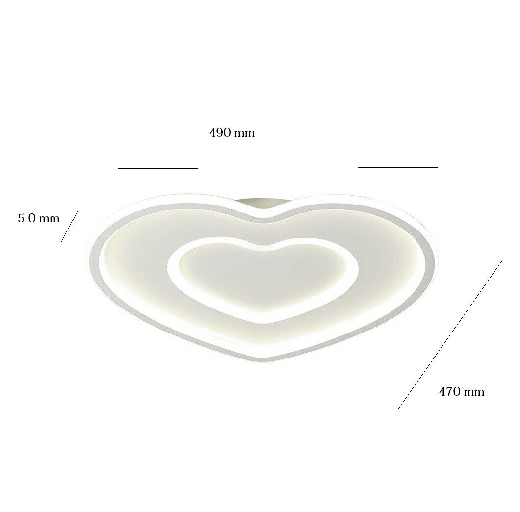 Plafoniera moderna LED cuore da soffitto per camera da letto cameretta ragazza USATO