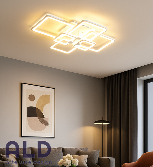 Plafoniera Da Soffitto LED 70W Design Moderno Lampadario cucina soggiorno
