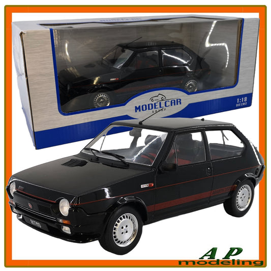 modellino auto scala 1/18 fiat ritmo tc 125 abarth nero modellini da collezione
