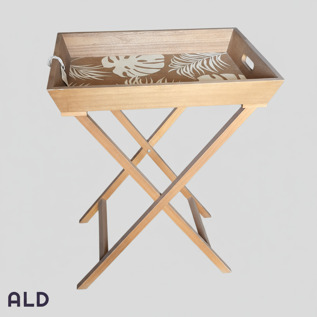 Tavolino pieghevole legno multiuso con vassoio colazione letto divano salvaspazio