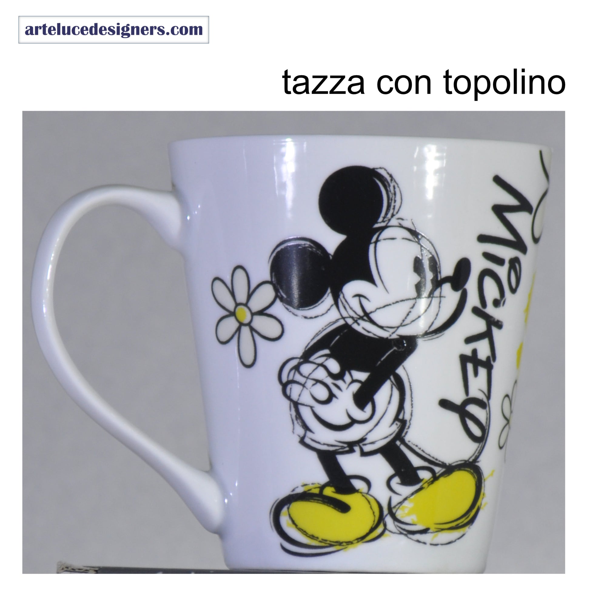 Tazza colazione grande Walt Disney Topolino in ceramica latte cappucci –  arte e luce designers