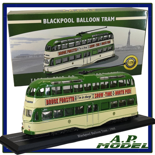 modellino blackpool ballon tram 1960 dell' atlas scala 1:76 modellini