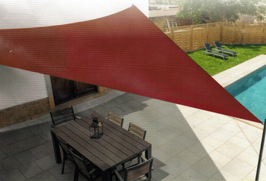 vela tenda ombreggiante parasole triangolare bordò da giardino 3,6x3,6x3,6 metri