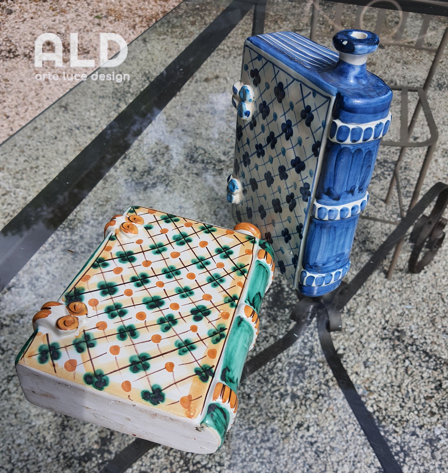 Scaldamani ceramica di Caltagirone borsa acqua calda diffusore calore scaldino