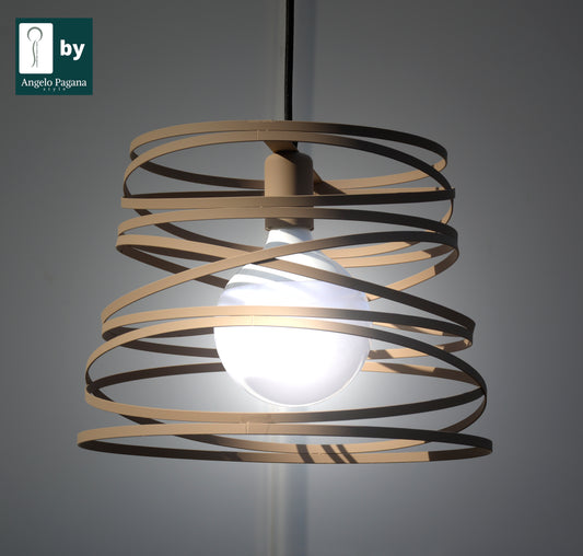 lampadario moderno sospensione mandala 1 luce tortora