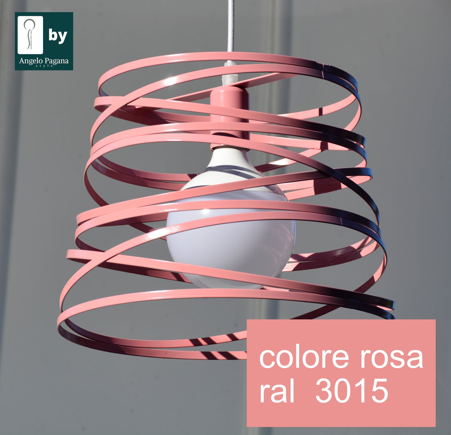 lampadario moderno sospensione mandala 1 luce rosa